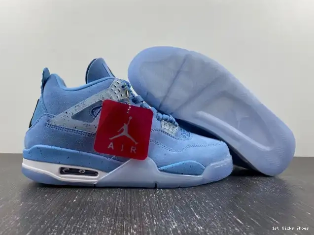 1st Kicks Shoes Jordan UNC Retro 4 (PE) HO12MNJDLS247 0603